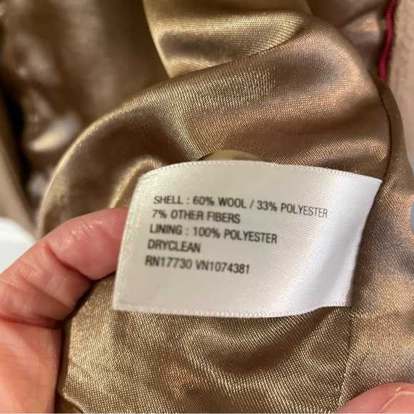 COPY - Women’s Merona Camel Wool/Polyester Blend Peacoat Medium - Picture 9 of 10